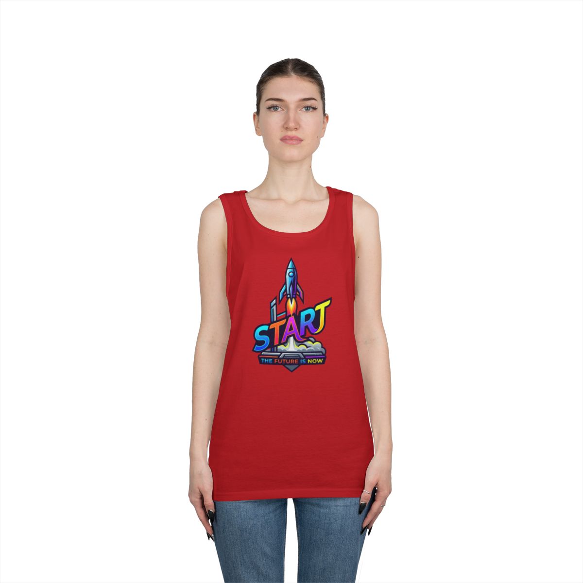 Color: Red | Start The Future Is Now Tank Top