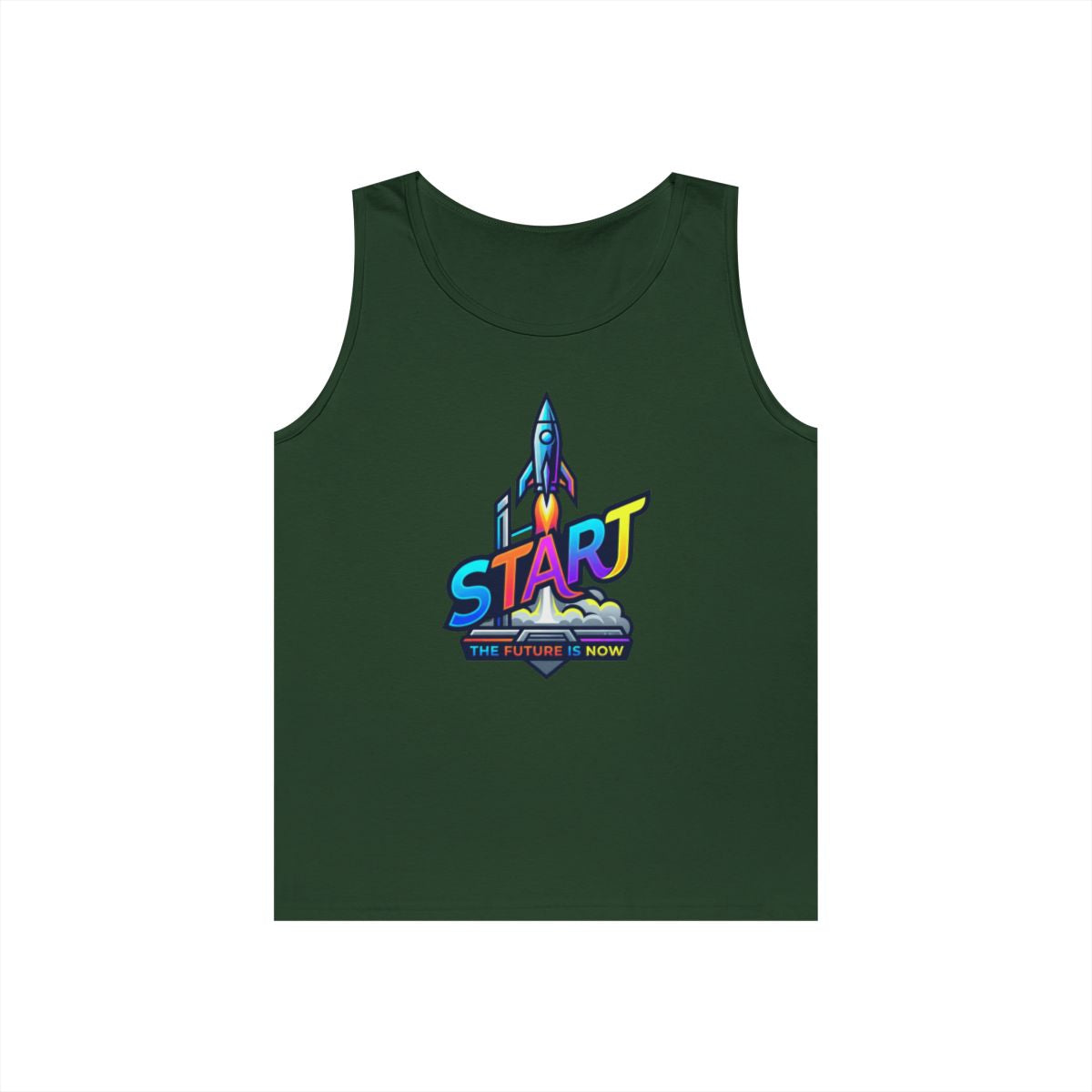 Color: Forest Green | Start The Future Is Now Tank Top