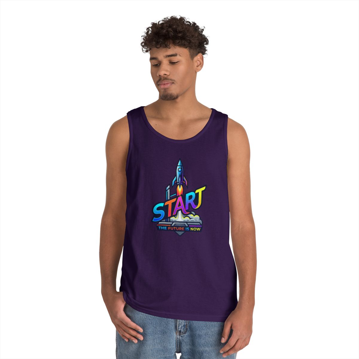 Color: Purple | Start The Future Is Now Tank Top