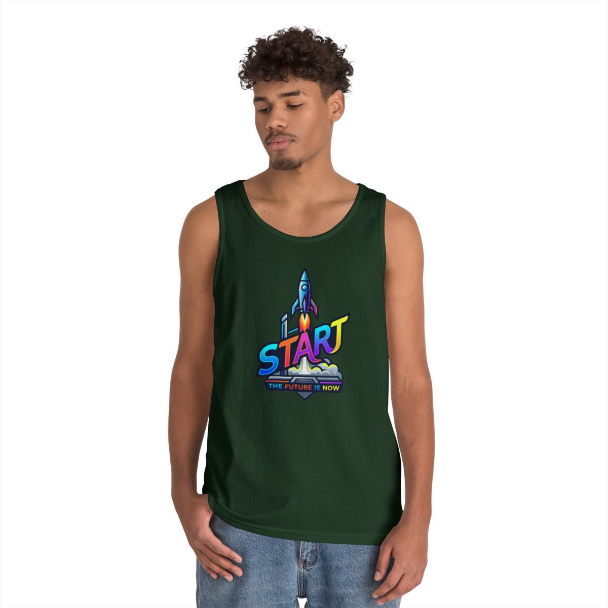 Color: Forest Green | Start The Future Is Now Tank Top