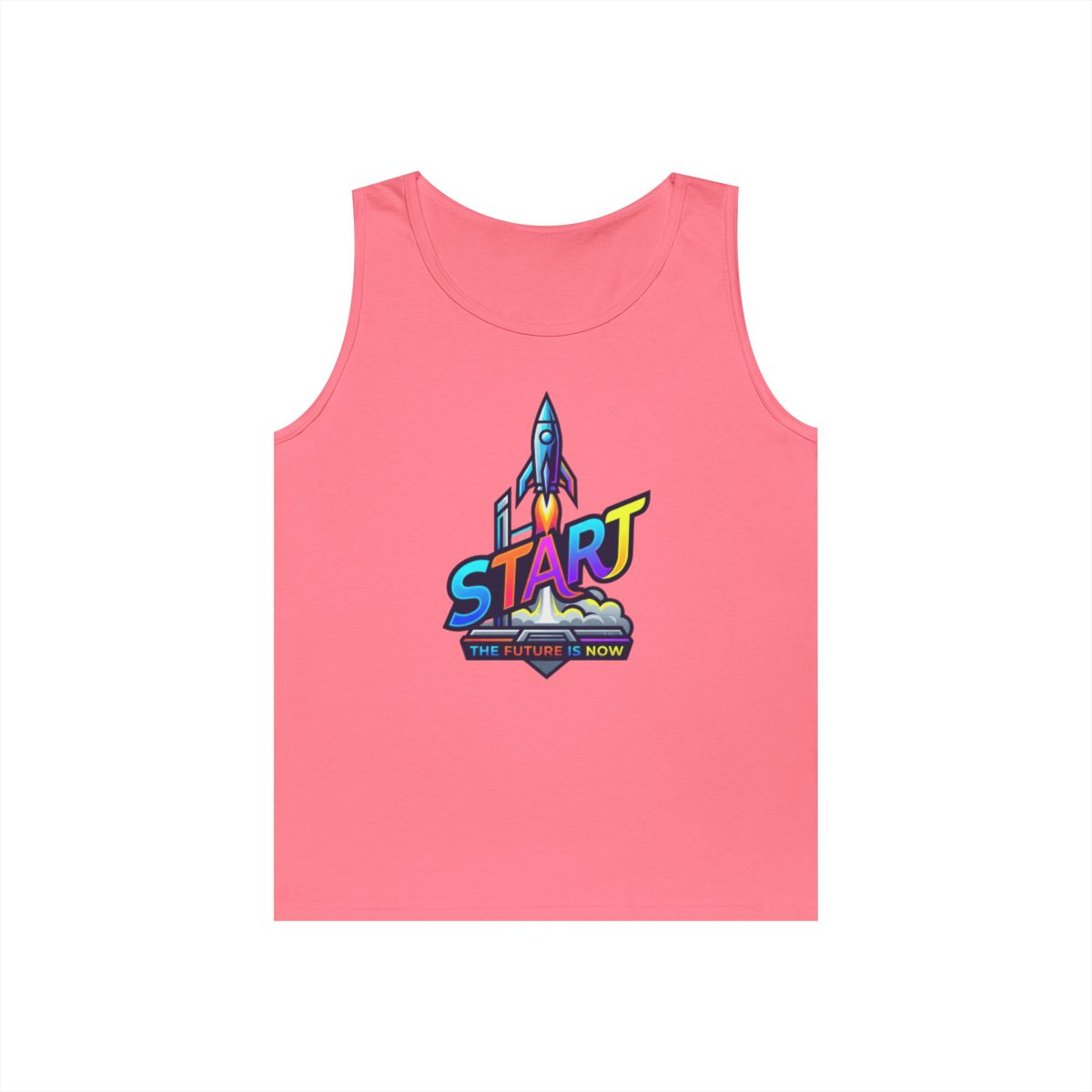 Color: Safety Pink | Start The Future Is Now Tank Top