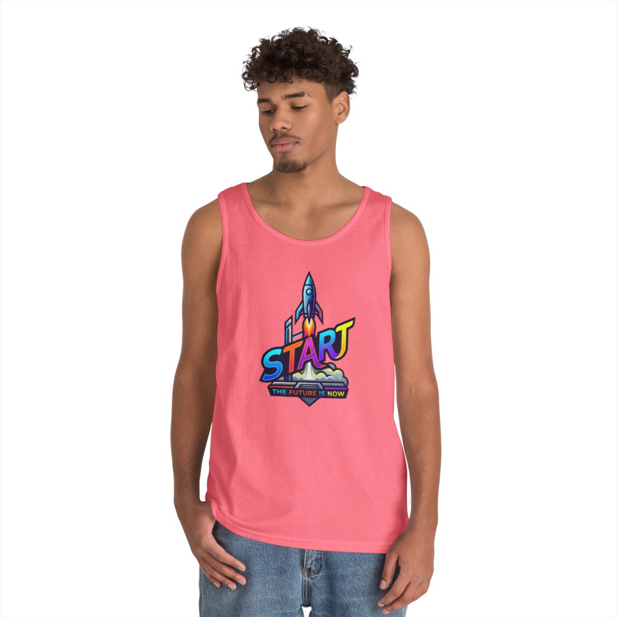 Color: Safety Pink | Start The Future Is Now Tank Top