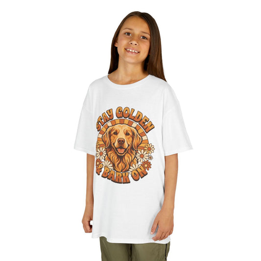Color: White | Stay Golden & Bark On Kids Tee