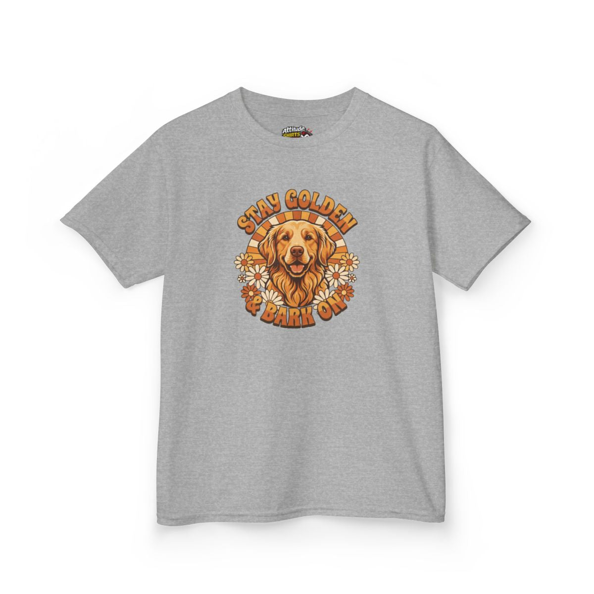 Color: Sport Grey | Stay Golden & Bark On Kids Tee