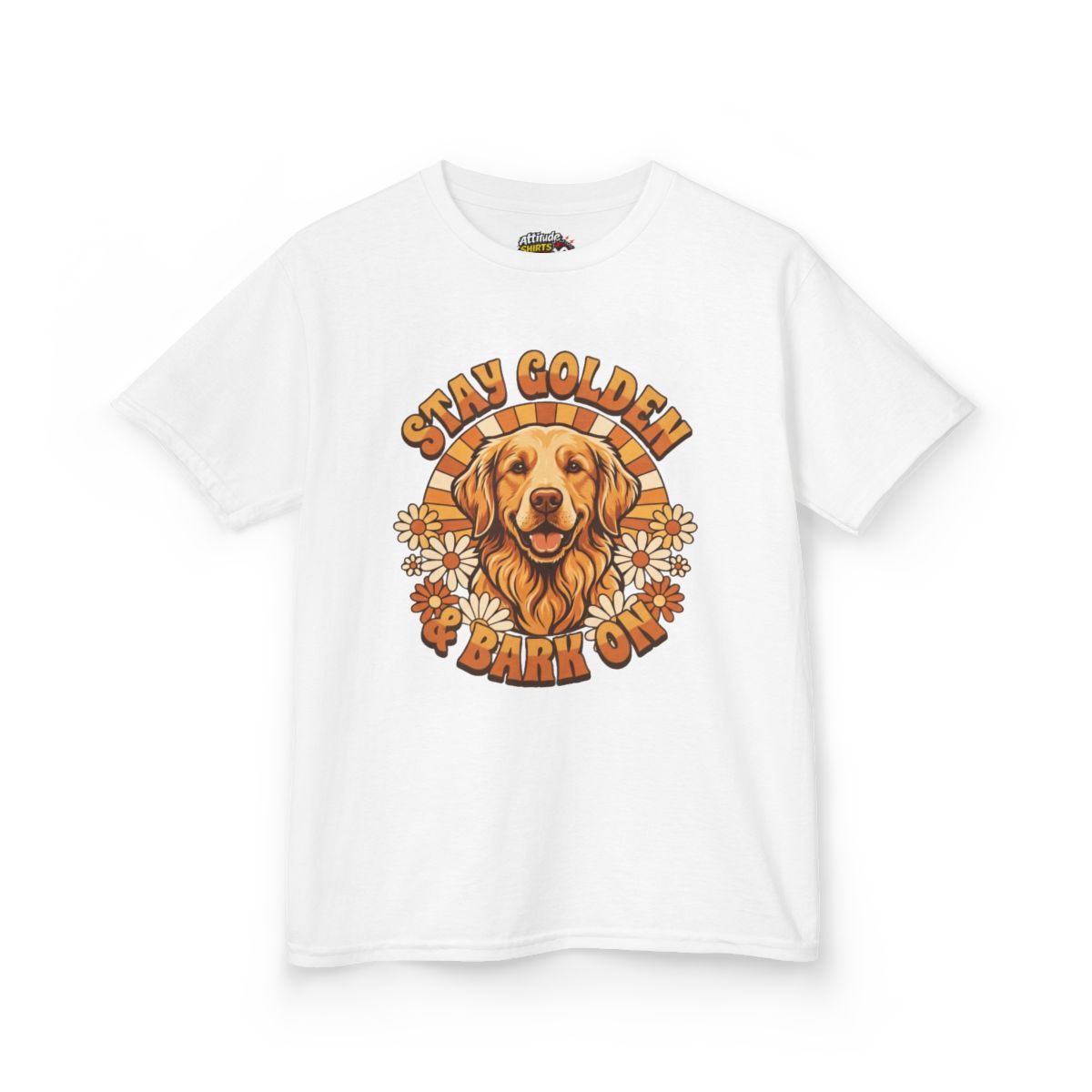 Color: White | Stay Golden & Bark On Kids Tee