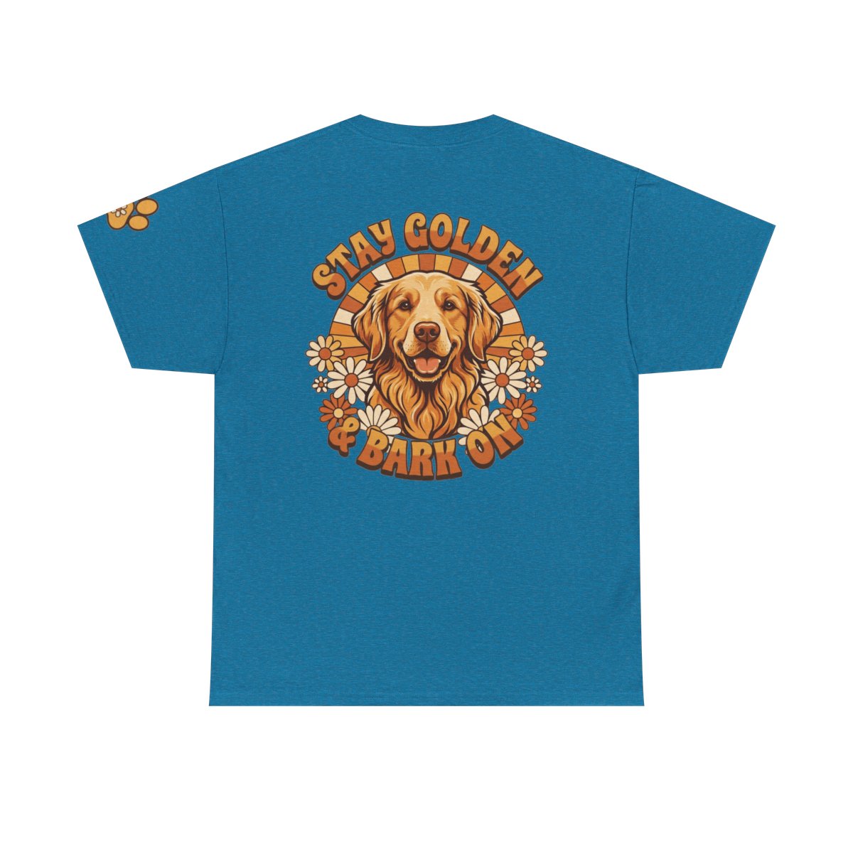 Color: Antique Sapphire | Stay Golden & Bark On Premium Graphic Tee