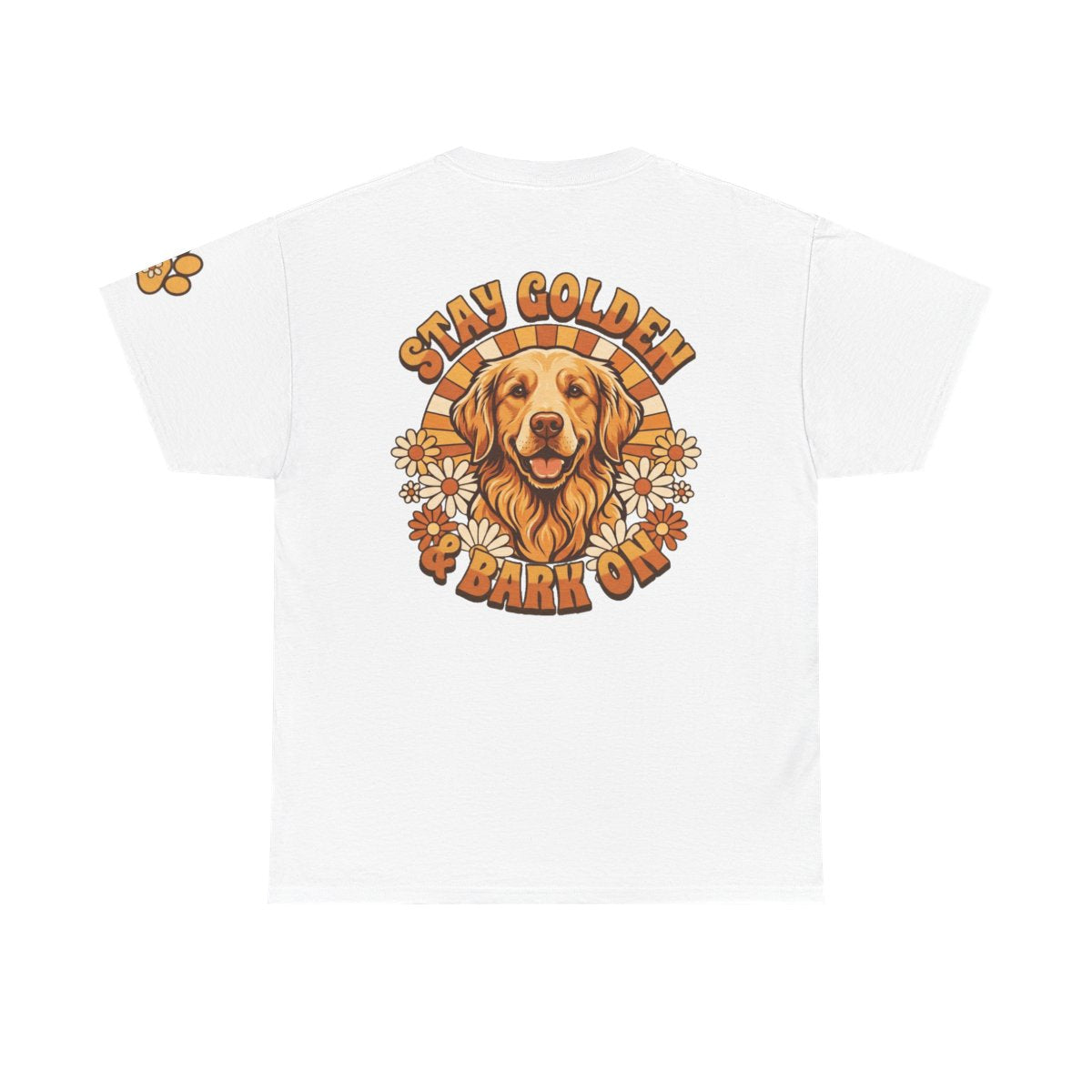Color: White | Stay Golden & Bark On Premium Graphic Tee