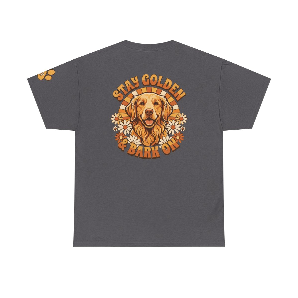 Color: Charcoal | Stay Golden & Bark On Premium Graphic Tee