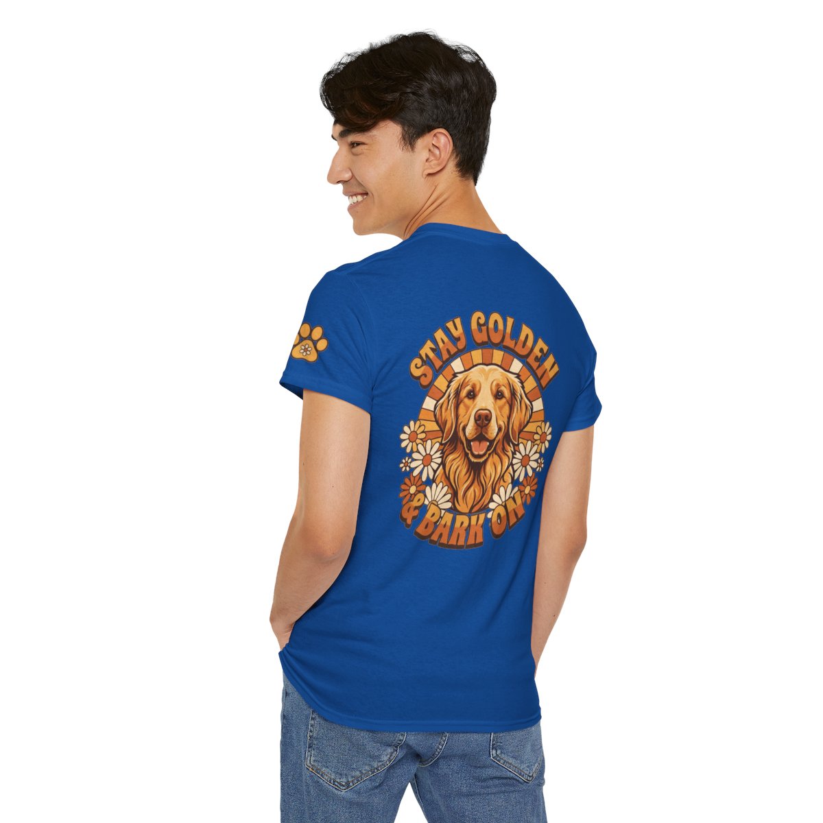 Color: Royal | Stay Golden & Bark On Premium Graphic Tee