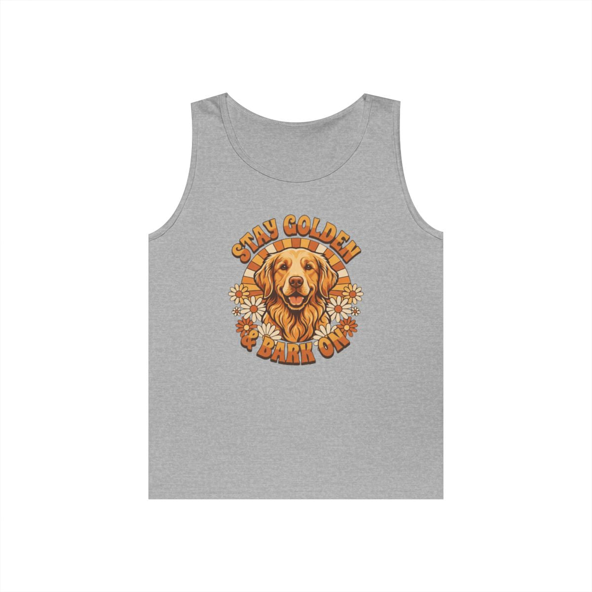 Color: Sport Grey | Stay Golden & Bark On Tank Top