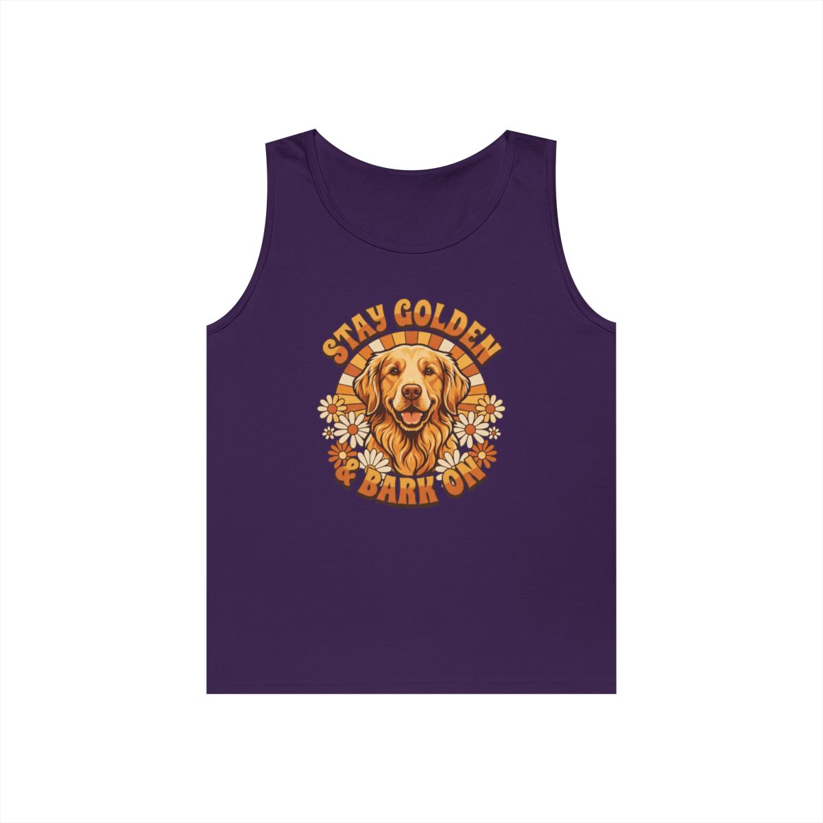 Color: Purple | Stay Golden & Bark On Tank Top