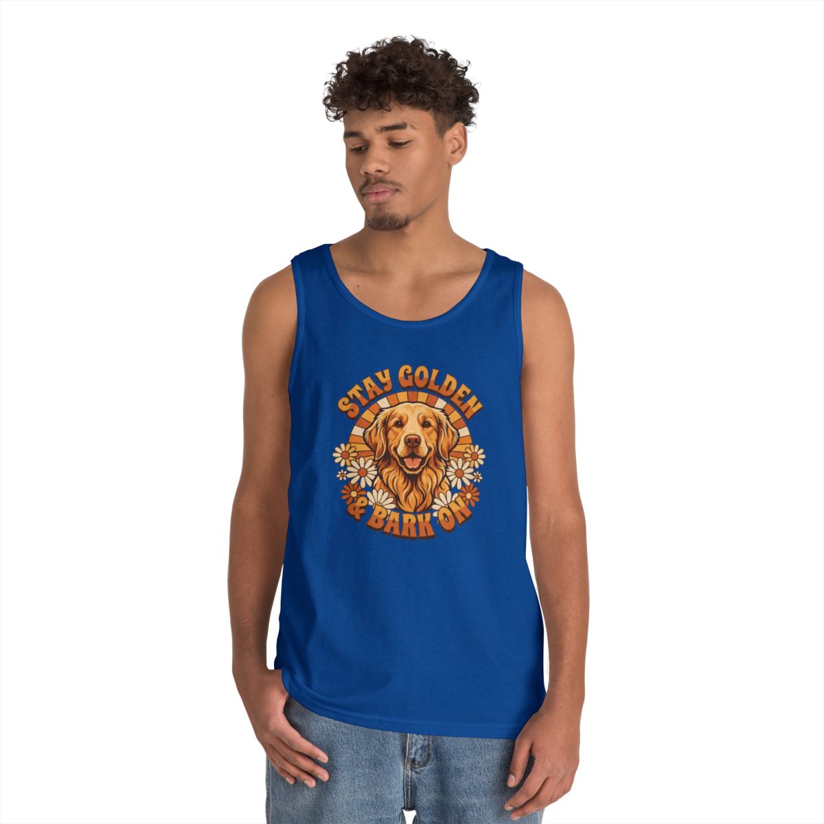 Color: Royal | Stay Golden & Bark On Tank Top
