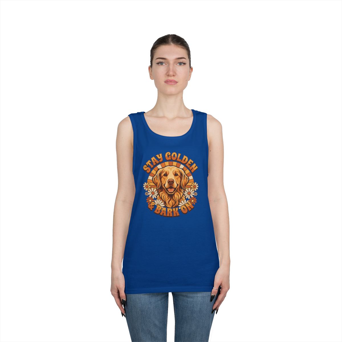 Color: Royal | Stay Golden & Bark On Tank Top
