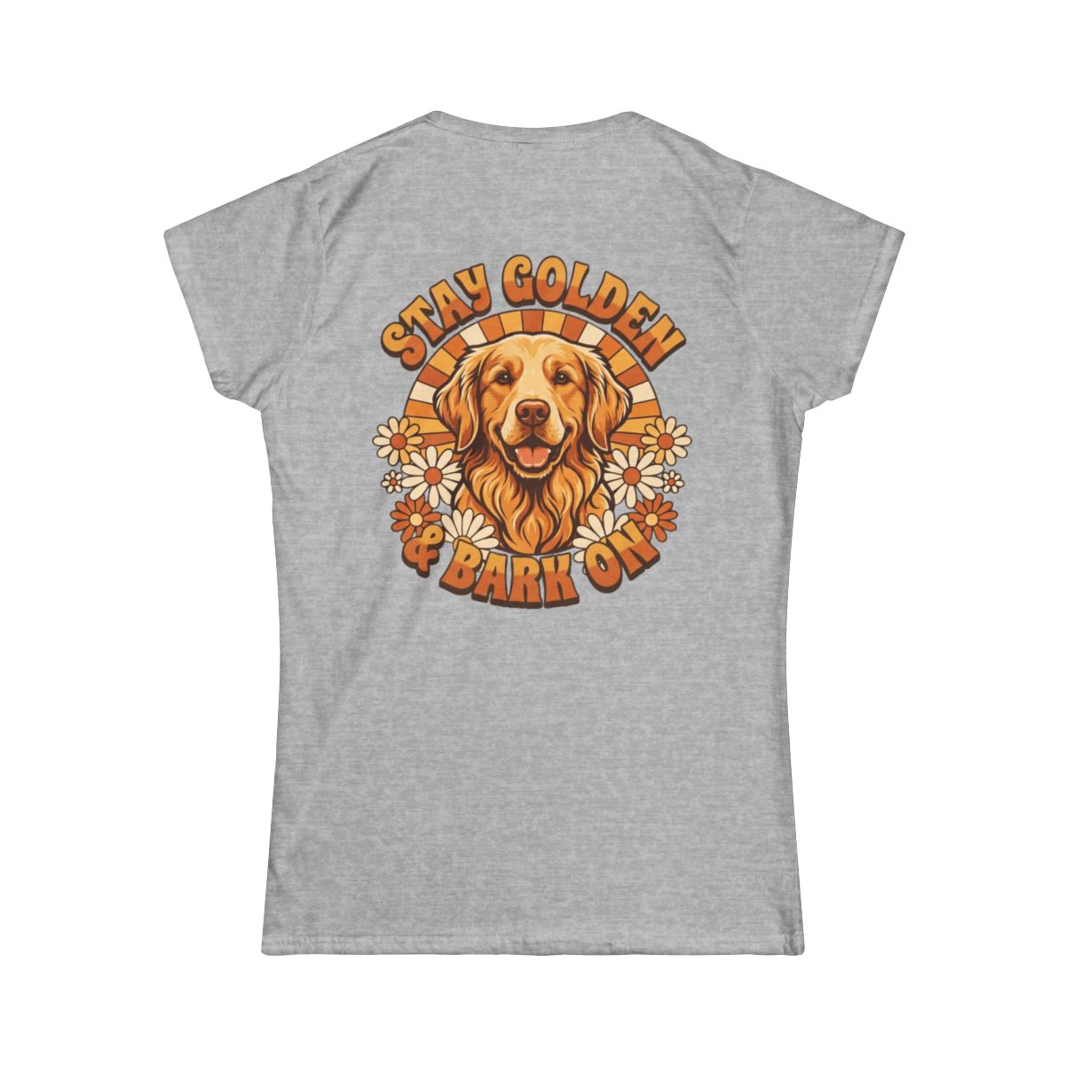 Color: Sport Grey | Stay Golden & Bark On Women's Tee