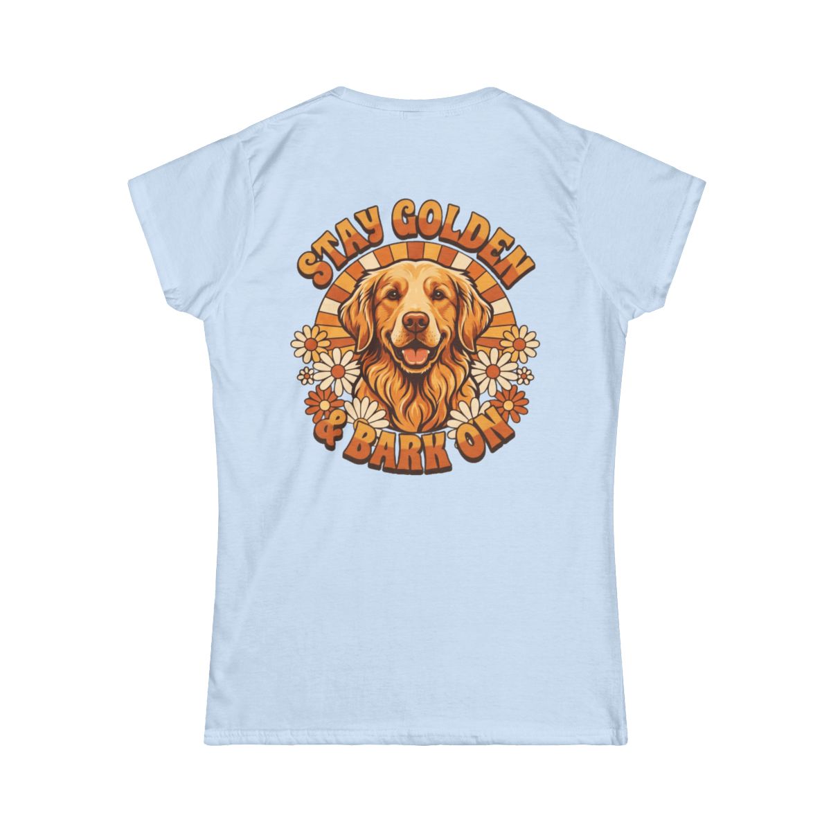 Color: Light Blue | Stay Golden & Bark On Women's Tee
