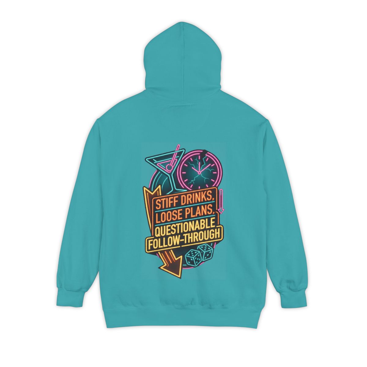 Color: Seafoam | Stiff Drinks Loose Plans Garment-Dyed Hoodie