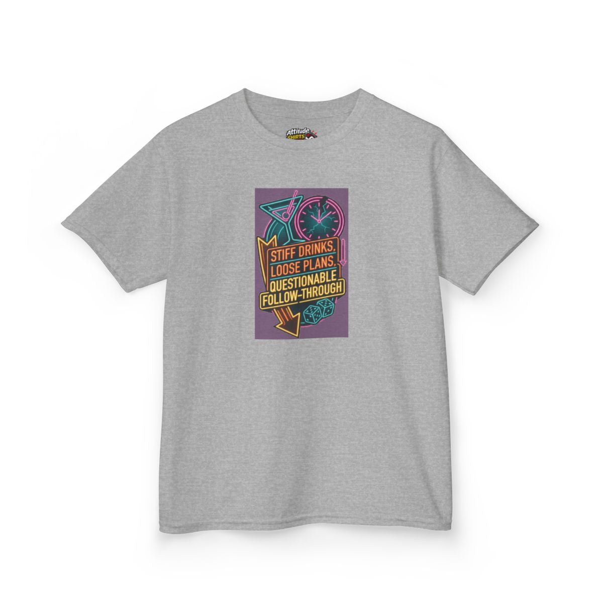 Color: Sport Grey | Stiff Drinks Loose Plans Kids Tee