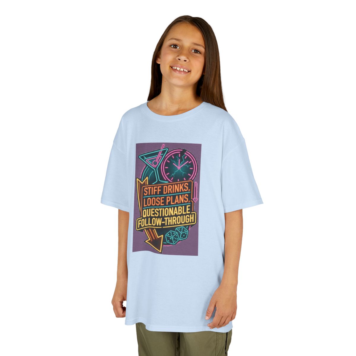 Color: Light Blue | Stiff Drinks Loose Plans Kids Tee