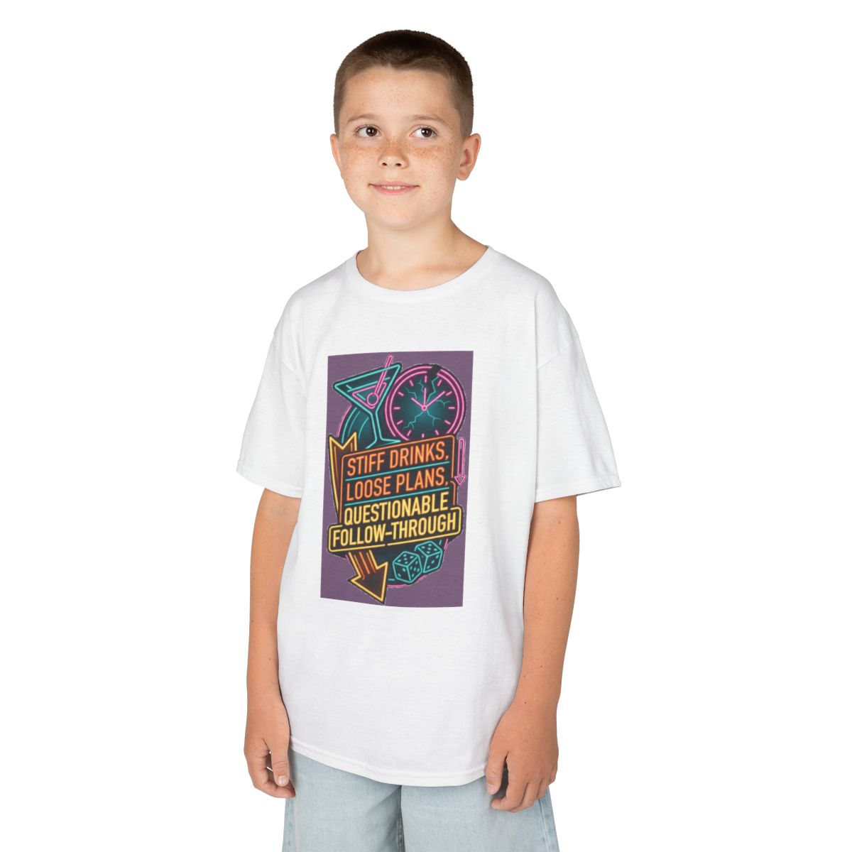 Color: White | Stiff Drinks Loose Plans Kids Tee