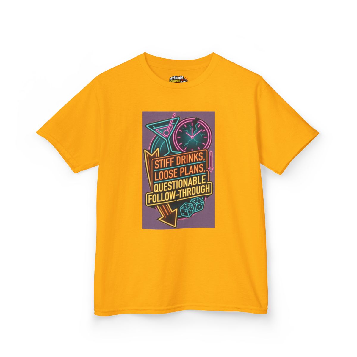 Color: Gold | Stiff Drinks Loose Plans Kids Tee