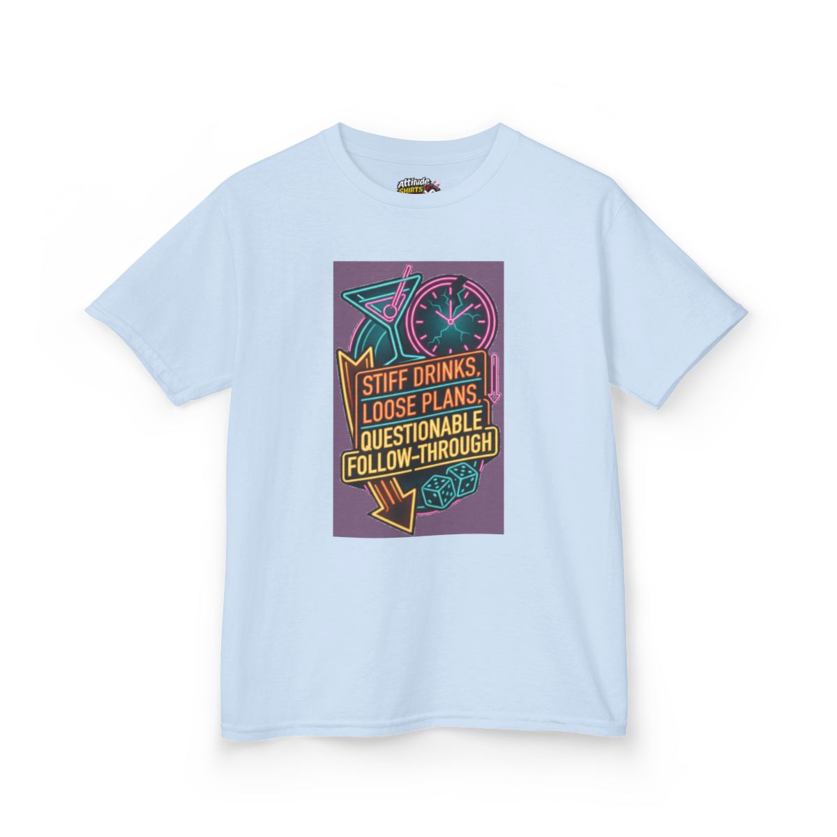 Color: Light Blue | Stiff Drinks Loose Plans Kids Tee
