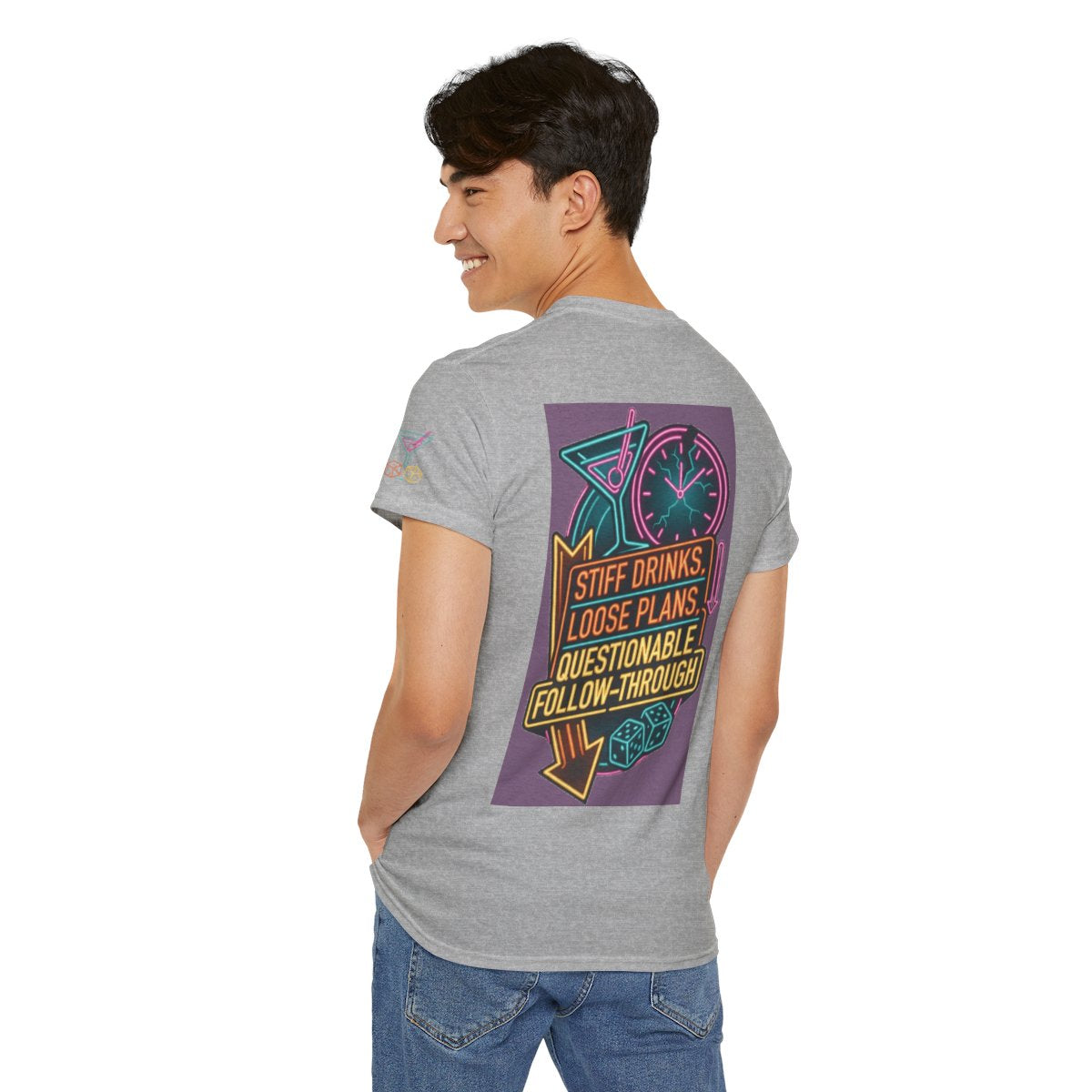 Color: Sport Grey | Stiff Drinks Loose Plans Premium Graphic Tee
