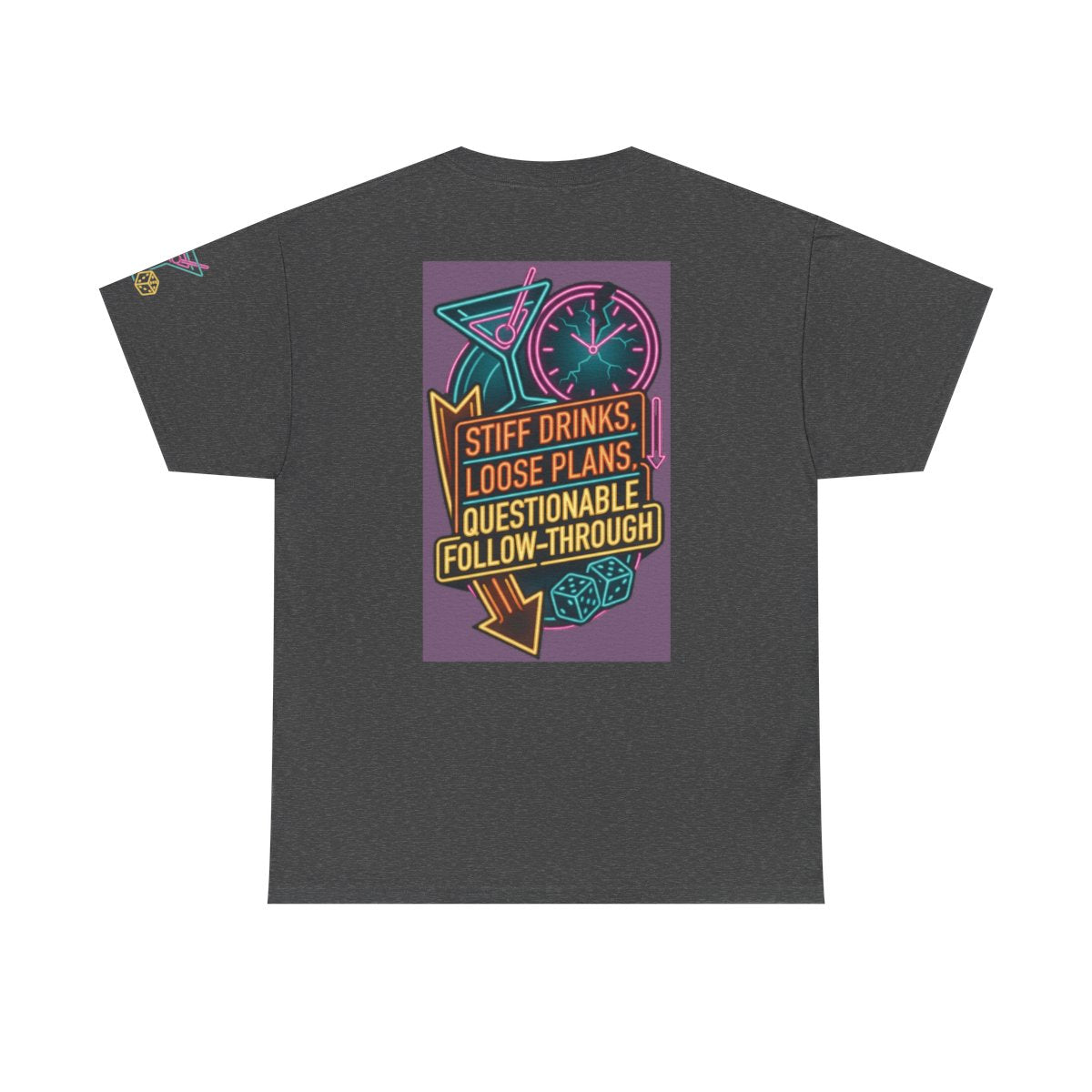 Color: Dark Heather | Stiff Drinks Loose Plans Premium Graphic Tee