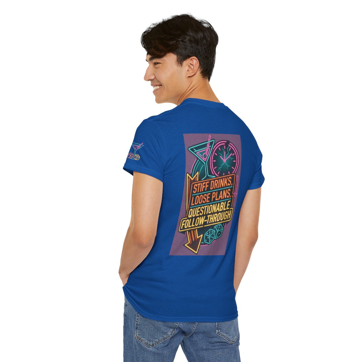 Color: Royal | Stiff Drinks Loose Plans Premium Graphic Tee