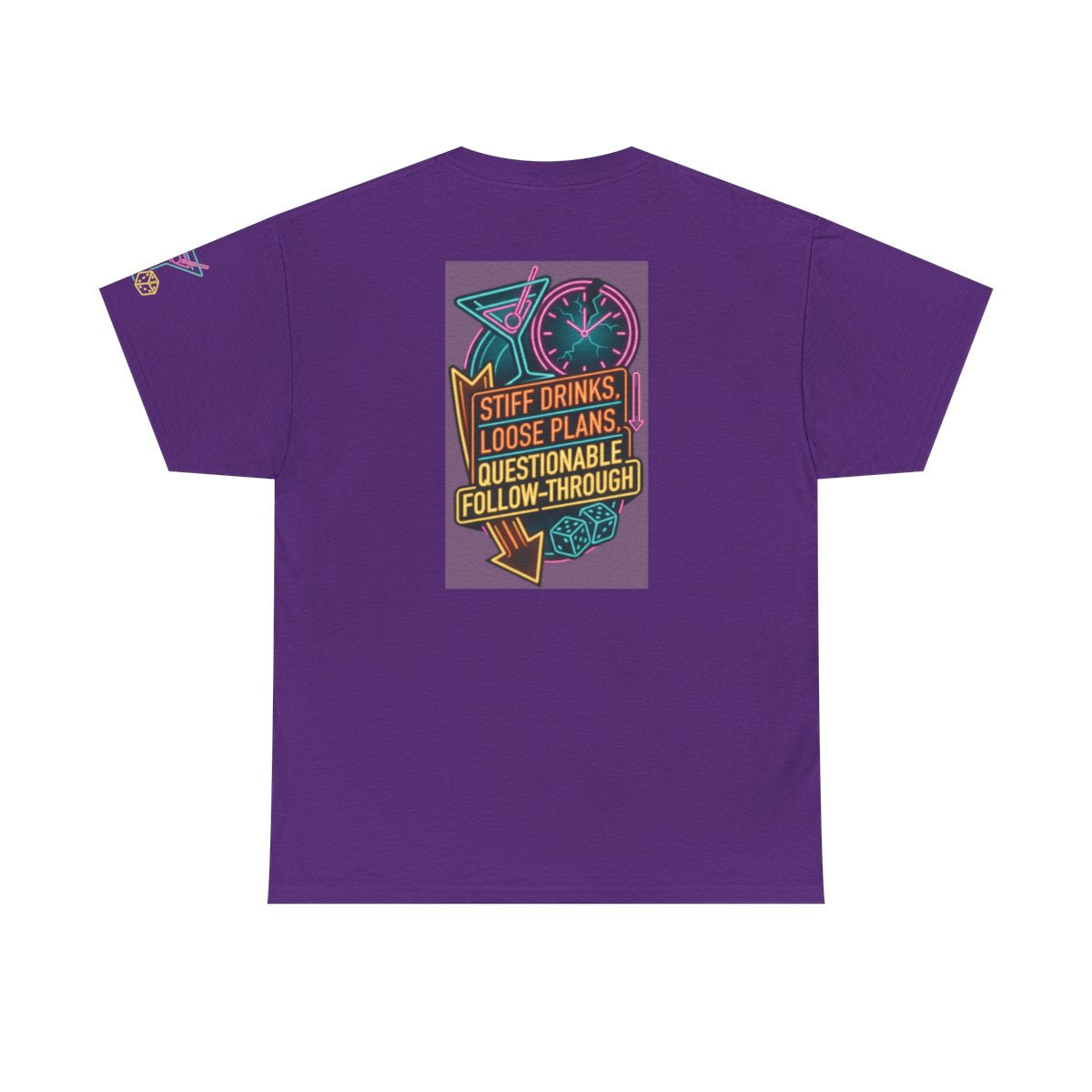 Color: Purple | Stiff Drinks Loose Plans Premium Graphic Tee