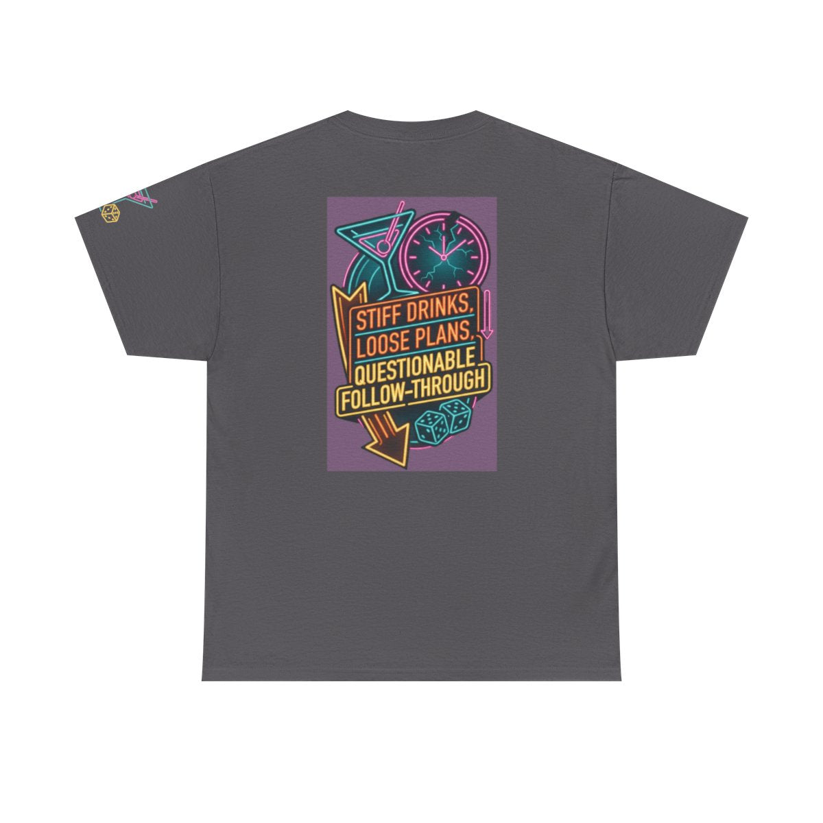 Color: Charcoal | Stiff Drinks Loose Plans Premium Graphic Tee