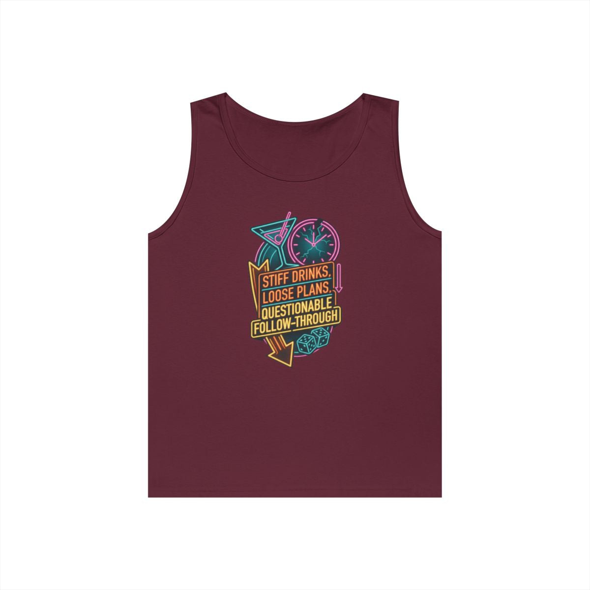 Color: Maroon | Stiff Drinks Loose Plans Tank Top
