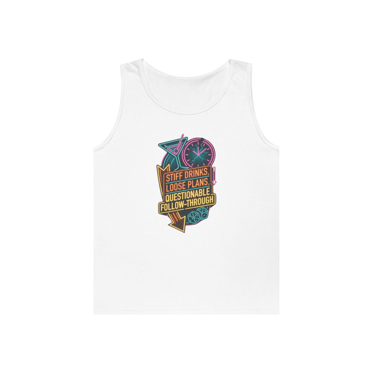 Color: White | Stiff Drinks Loose Plans Tank Top