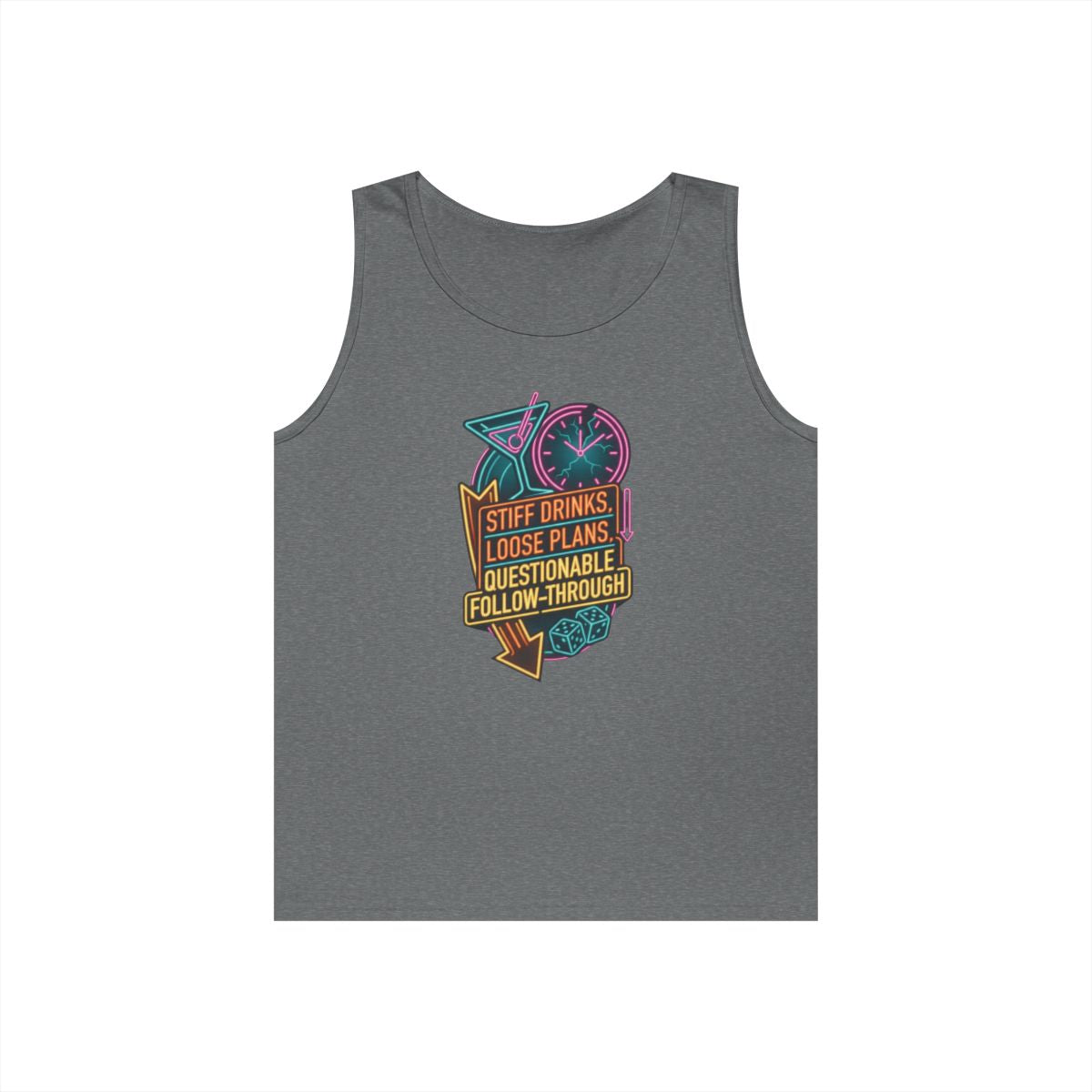Color: Graphite Heather | Stiff Drinks Loose Plans Tank Top