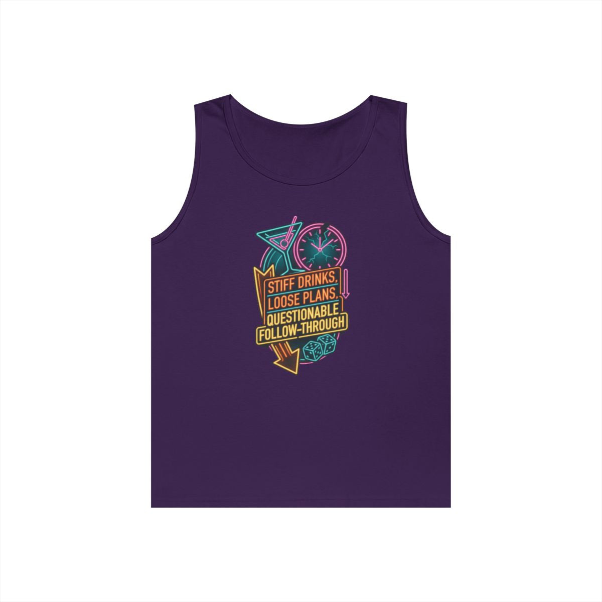 Color: Purple | Stiff Drinks Loose Plans Tank Top