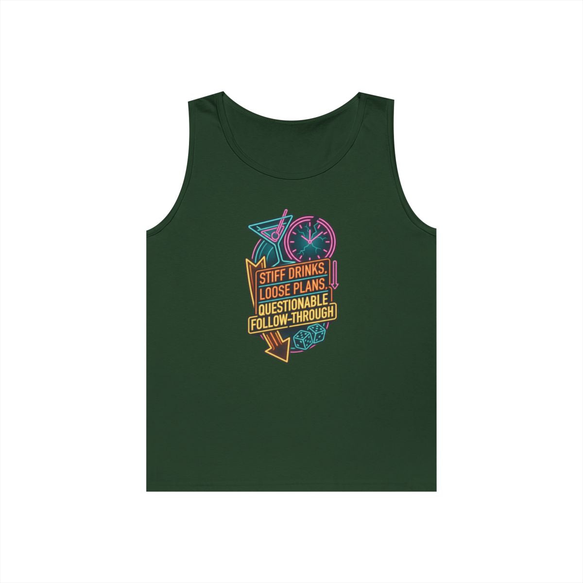 Color: Forest Green | Stiff Drinks Loose Plans Tank Top