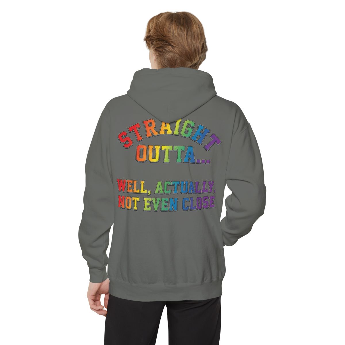 Color: Grey | Straight Outta Not Even Garment-Dyed Hoodie