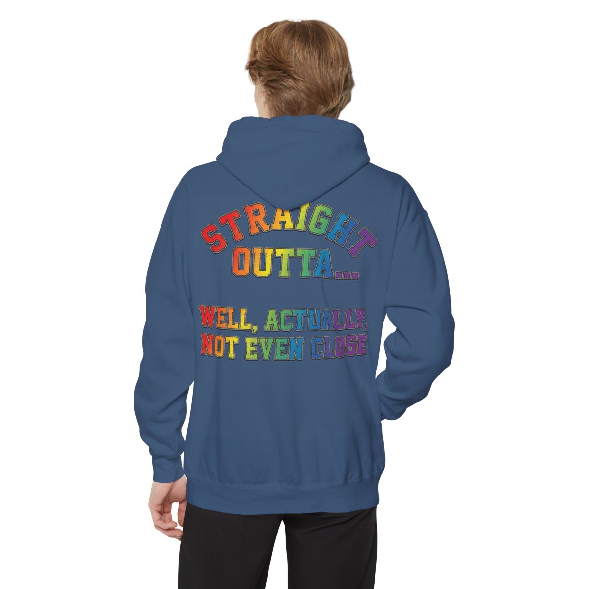 Color: True Navy | Straight Outta Not Even Garment-Dyed Hoodie