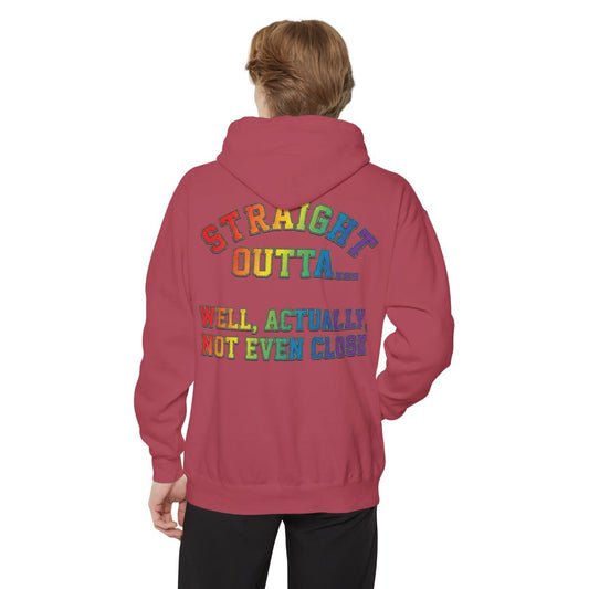 Color: Crimson | Straight Outta Not Even Garment-Dyed Hoodie
