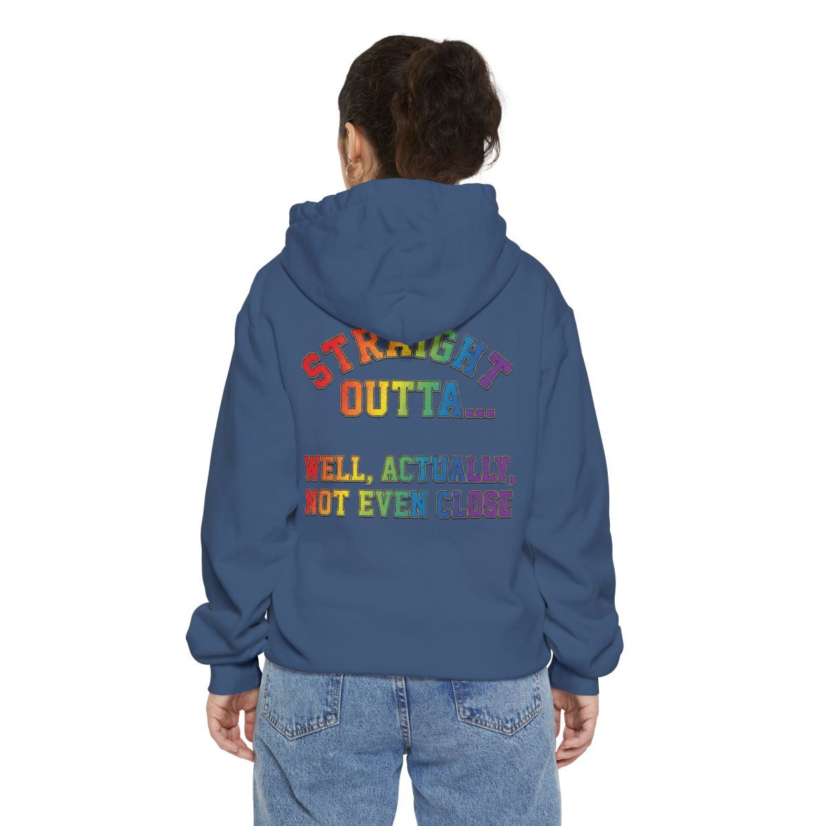 Color: True Navy | Straight Outta Not Even Garment-Dyed Hoodie