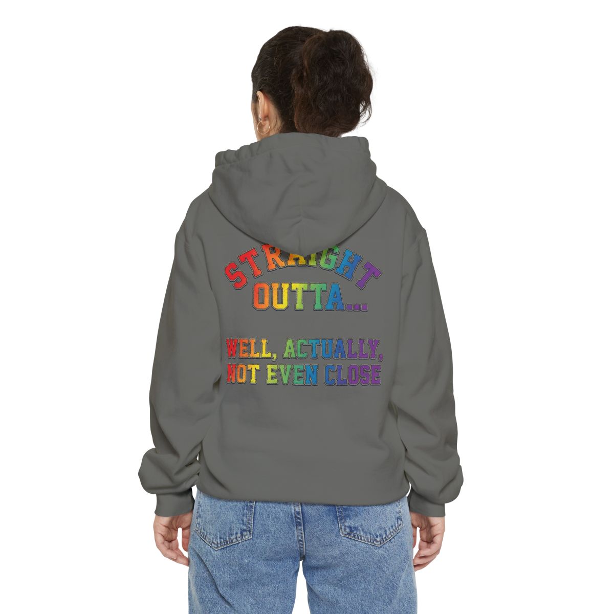 Color: Grey | Straight Outta Not Even Garment-Dyed Hoodie