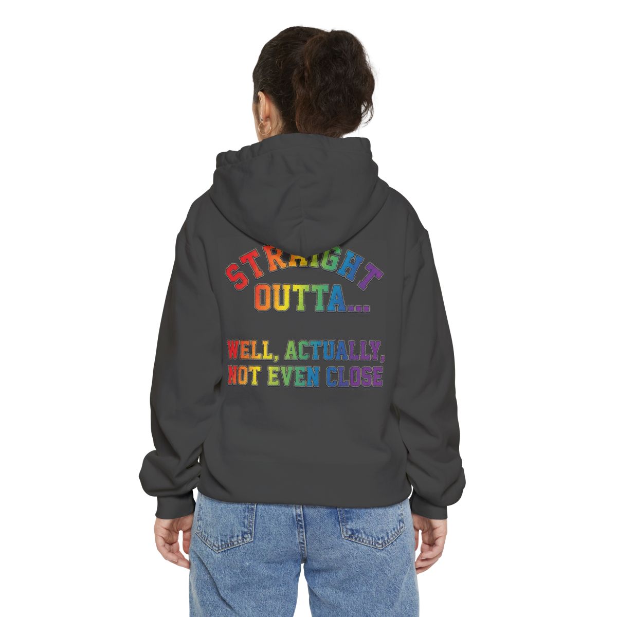 Color: Pepper | Straight Outta Not Even Garment-Dyed Hoodie