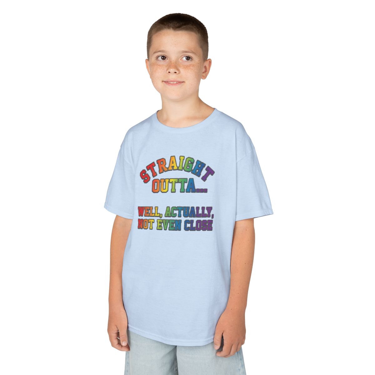 Color: Light Blue | Straight Outta Not Even Kids Tee