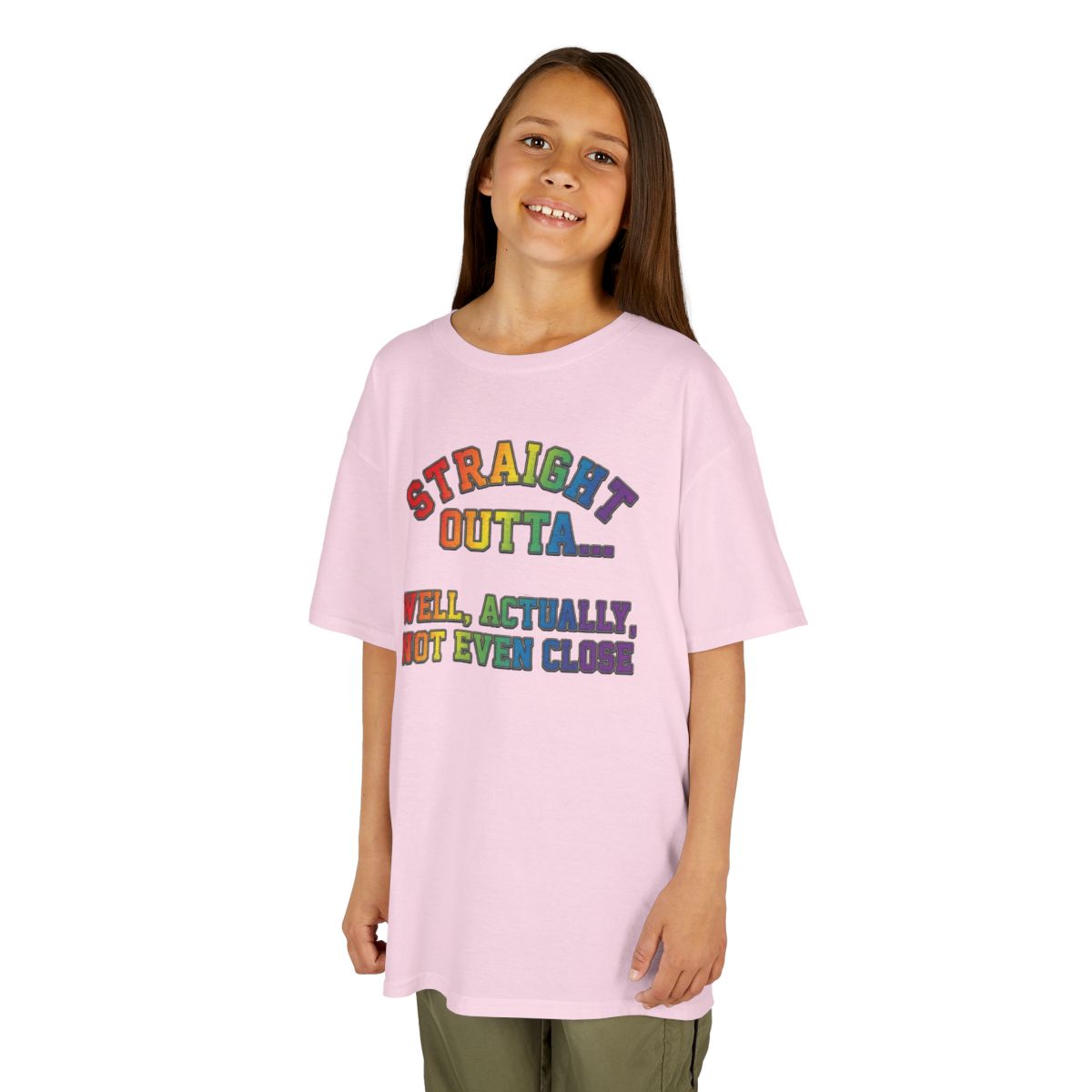 Color: Light Pink | Straight Outta Not Even Kids Tee