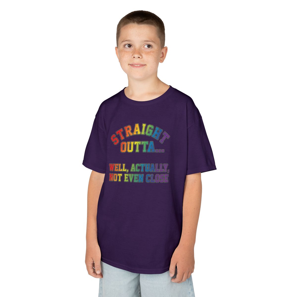 Color: Purple | Straight Outta Not Even Kids Tee