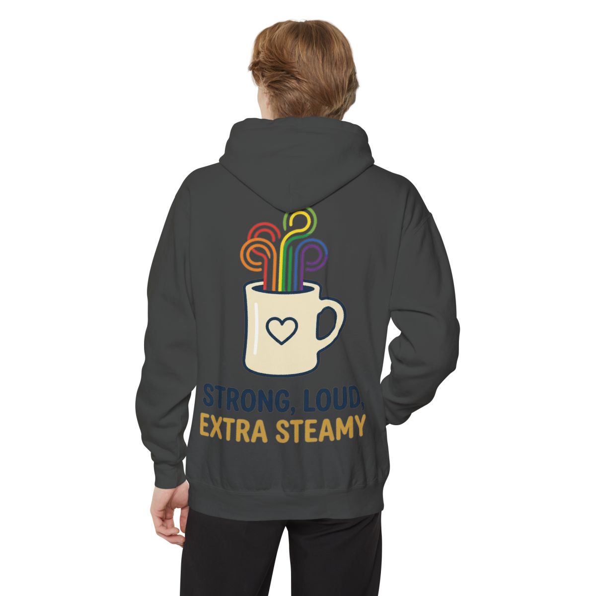 Color: Pepper | Strong Loud Extra Steamy Garment-Dyed Hoodie