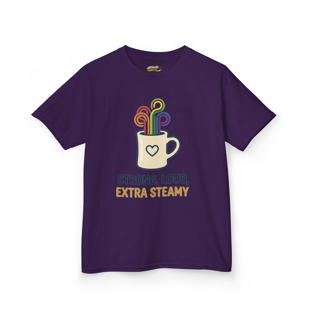 Color: Purple | Strong Loud Extra Steamy Kids Tee