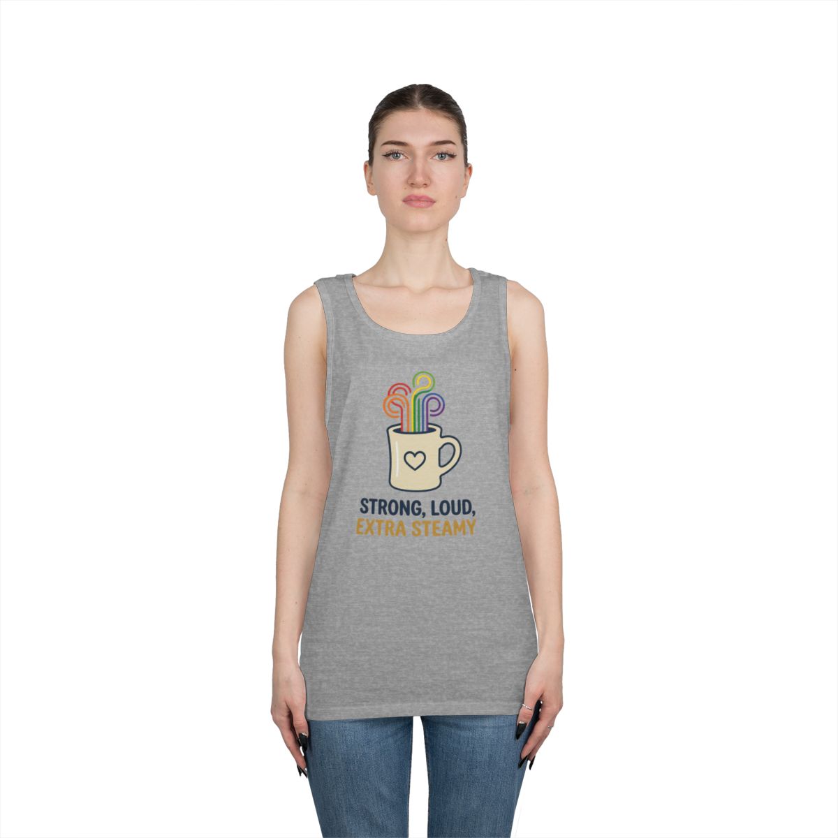 Color: Sport Grey | Strong Loud Extra Steamy Tank Top