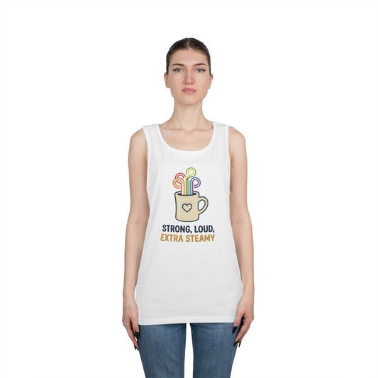 Color: White | Strong Loud Extra Steamy Tank Top