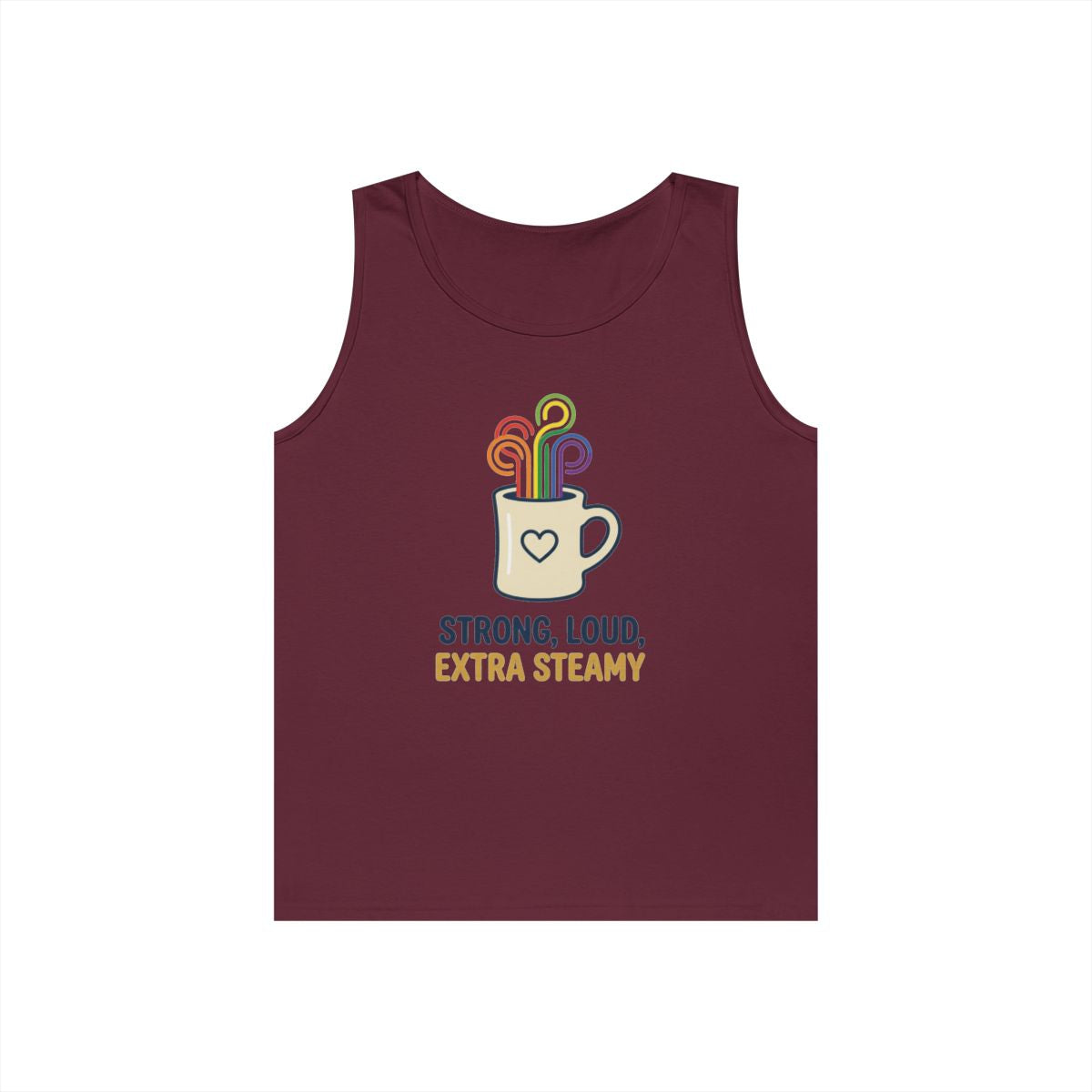 Color: Maroon | Strong Loud Extra Steamy Tank Top