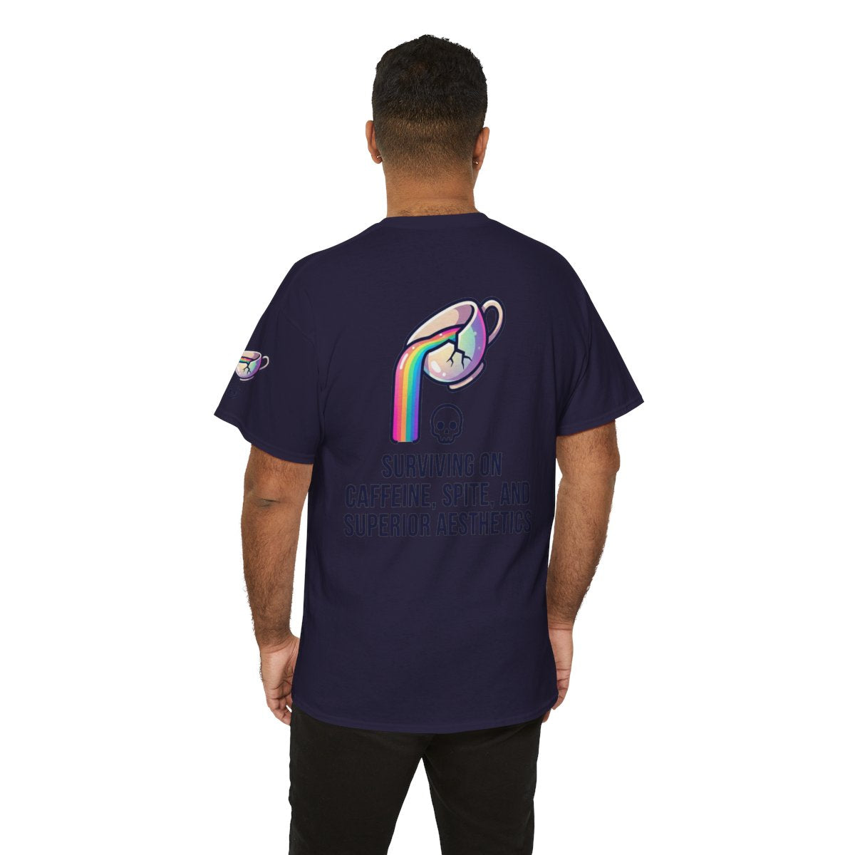 Color: Blackberry | Surviving on Caffeine Spite and Superior Aesthetics Premium Graphic Tee